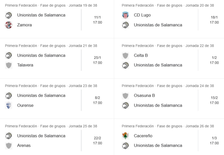 Este es el horario de Unionistas para debutar en 2026 lejos de Salamanca | Imagen 1