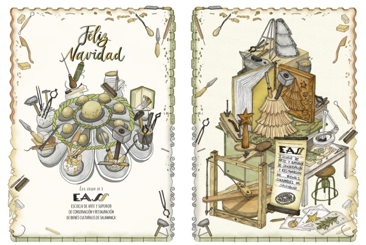 Las mejores tarjetas navideñas en la Escuela de Arte y Superior de Conservación y Restauración de Salamanca | Imagen 3