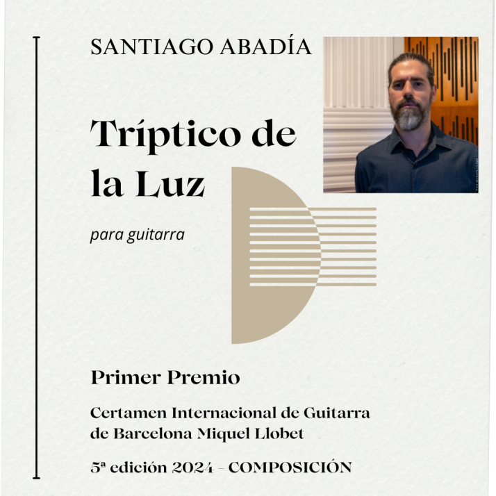 Santiago Abad&iacute;a se hace con el primer premio del  Certamen Internacional de Guitarra de Barcelona Miquel Llobet 2024 | Imagen 1