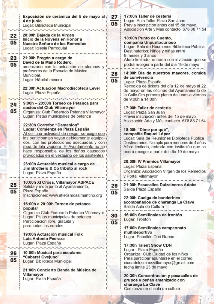 Villamayor se engalana para sus fiestas: un completo programa cultural y l&uacute;dico del 23 de mayo al 2 de junio | Imagen 2
