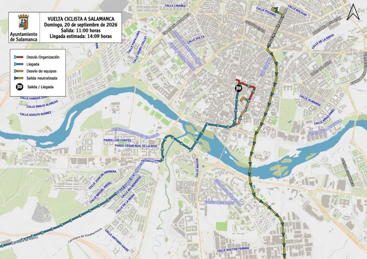 Cortes de tráfico este domingo en Salamanca por la Vuelta Ciclista | Imagen 1