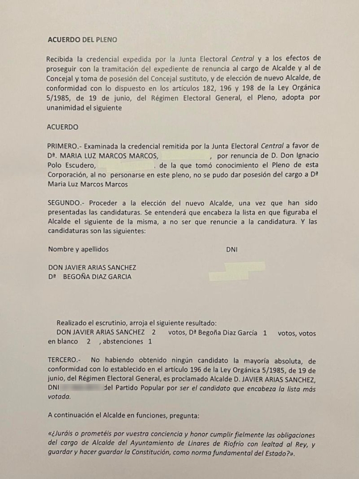 Cambio de &uacute;ltima hora en el Ayuntamiento de Linares, Javier Arias se convierte en el nuevo alcalde | Imagen 1