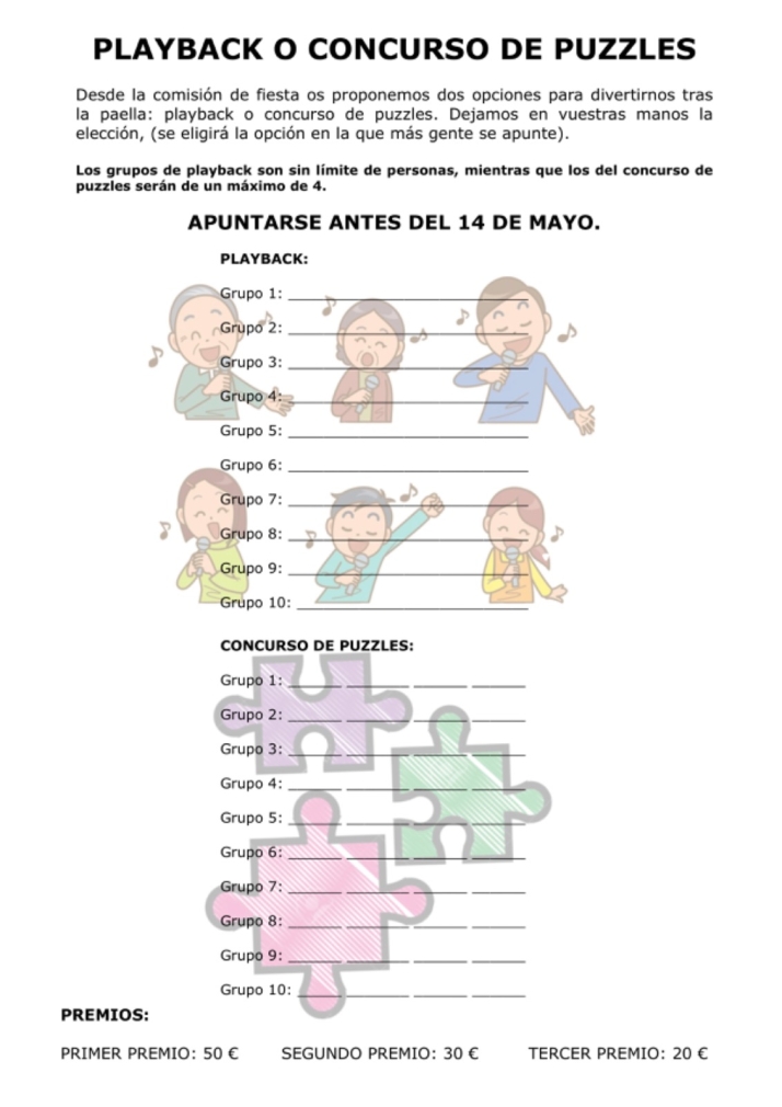 Los vecinos de Encinas de Arriba elegir&aacute;n para sus fiestas entre playbacks o concurso de puzzles | Imagen 1