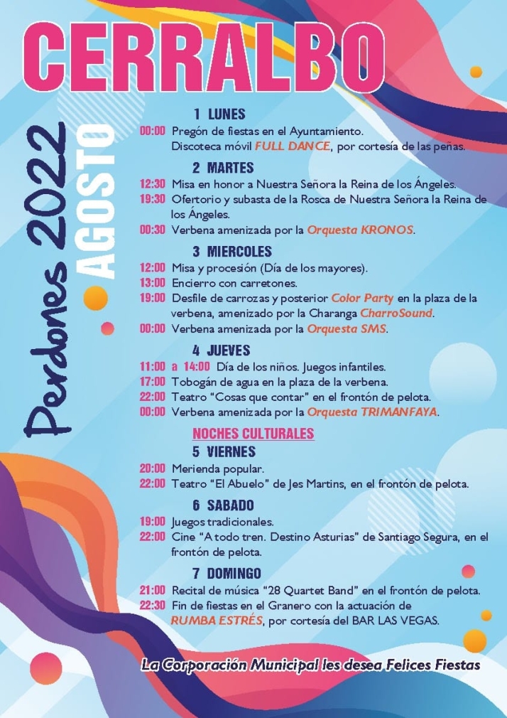 Las verbenas y la subasta de roscas animar&aacute;n las Fiestas de Los Perdones en Cerralbo | Imagen 1