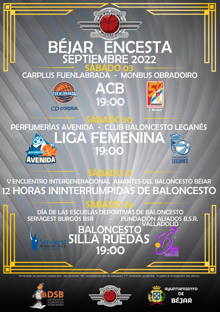 El baloncesto ser&aacute; protagonista del septiembre bejarano | Imagen 1