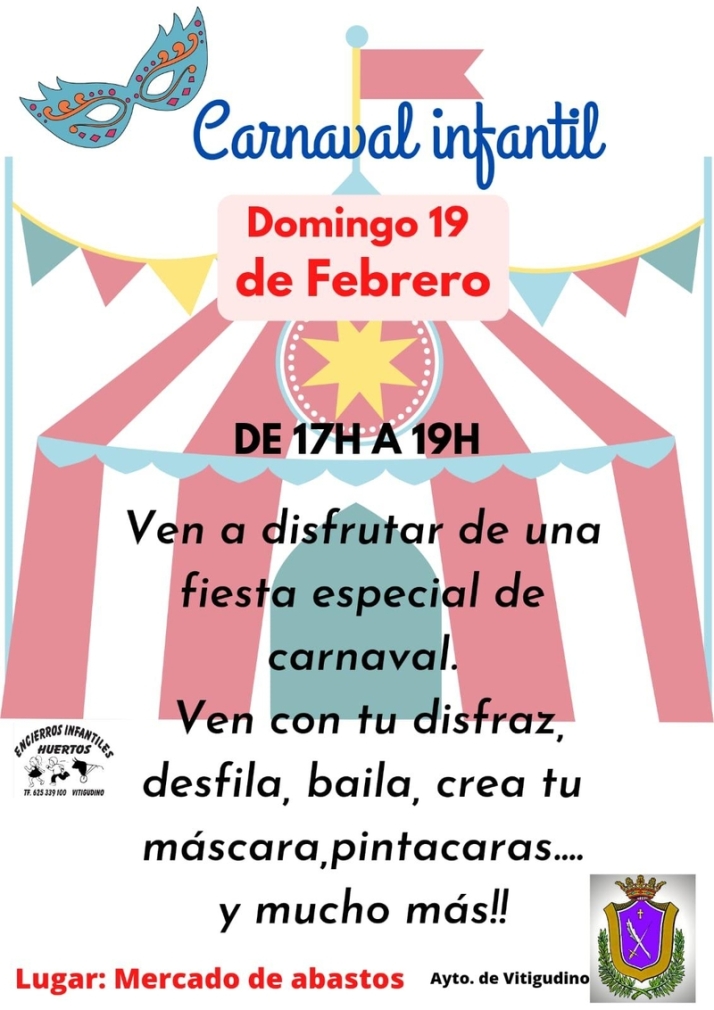 Los m&aacute;s peque&ntilde;os de Vitigudino disfrutar&aacute;n de una completa tarde de Carnaval | Imagen 1