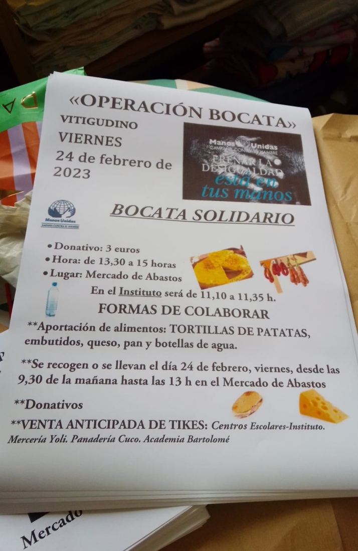Vitigudino vivir&aacute; una nueva edici&oacute;n del &lsquo;Bocata solidario&rsquo; de Manos Unidas el 24 de febrero | Imagen 1