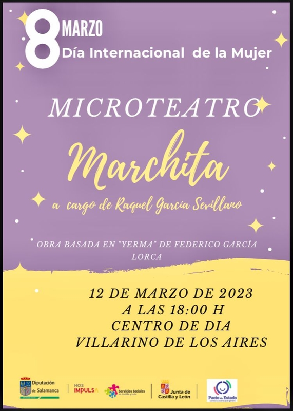 Villarino conmemorará el 8M con la obra de microteatro ‘Marchita’ | Imagen 1