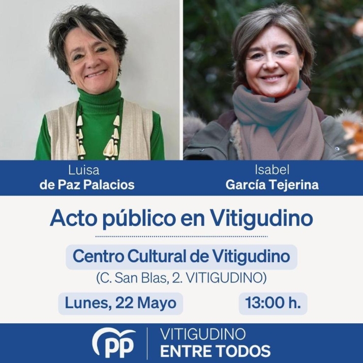 El PP de Vitigudino celebrará un acto electoral el próximo lunes | Imagen 1