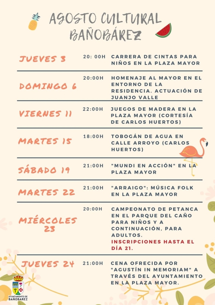 Folclore, actividades infantiles, homenaje a los mayores y petanca, algunas de las propuestas del Agosto Cultural de Ba&ntilde;ob&aacute;rez   | Imagen 1