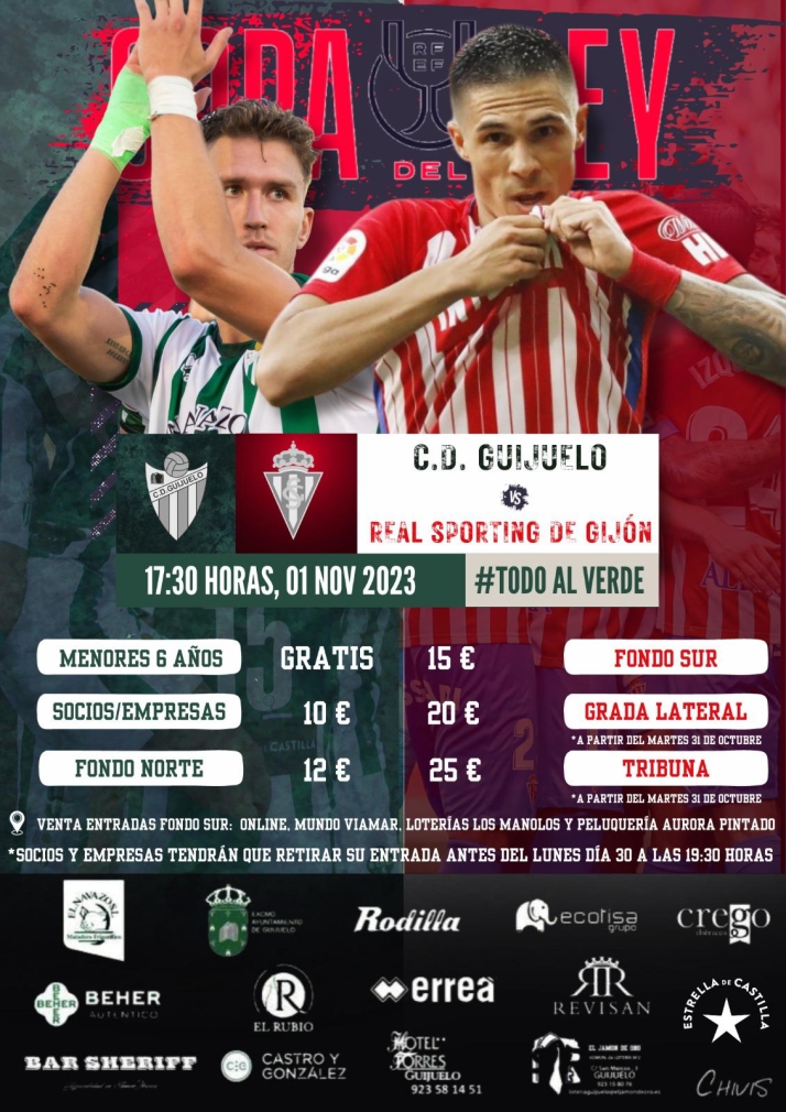 Estos son los precios de las entradas para el CD Guijuelo - Sporting de Gij&oacute;n: habr&aacute; 500 localidades para los visitantes y gradas supletorias | Imagen 1