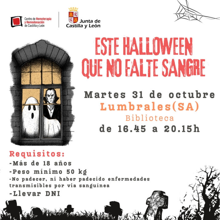 La Unidad de Hemoterapia regresa a Lumbrales para  que &ldquo;Este Halloween no falte sangre&rdquo; | Imagen 1