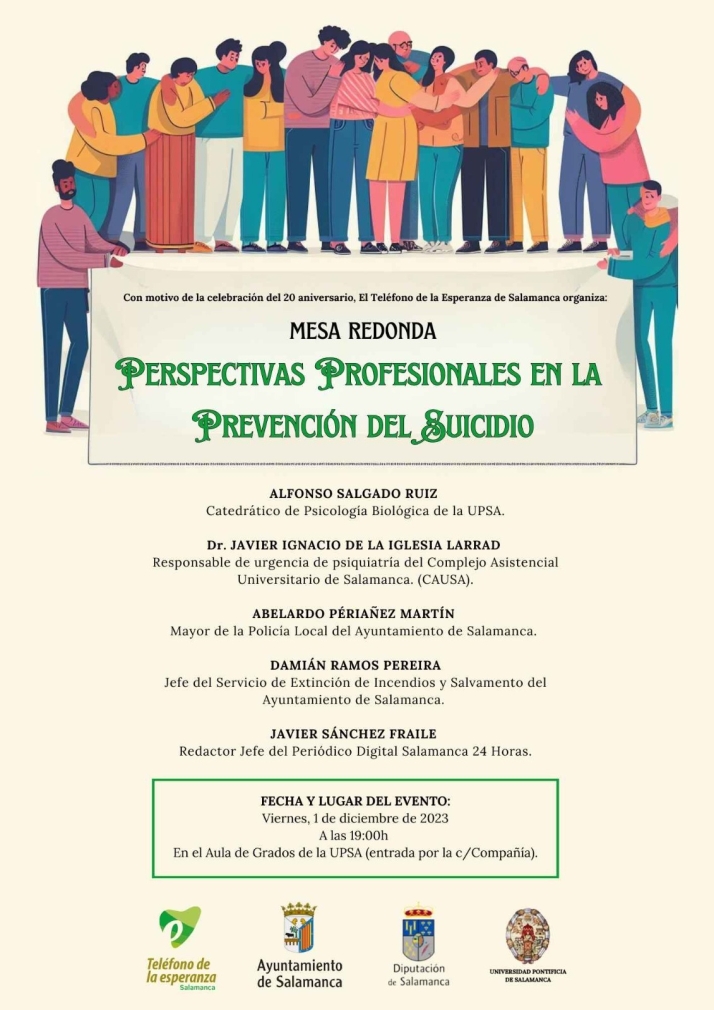 El Tel&eacute;fono de la Esperanza organiza una mesa redonda sobre la prevenci&oacute;n del suicidio  | Imagen 1