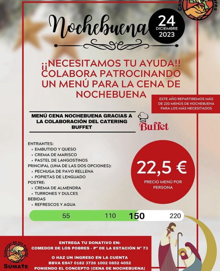 El Comedor de los Pobres cerca de llegar a los menús 220 solidarios de Nochebuena | Imagen 1