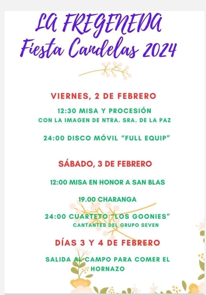 La Fregeneda celebra el pr&oacute;ximo fin de semana las Fiestas de Las Candelas y San Blas | Imagen 1