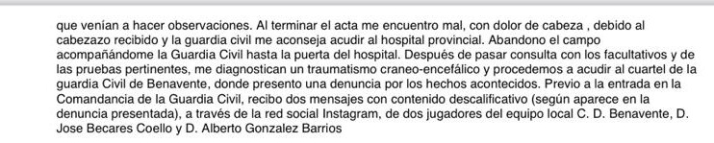 Un &aacute;rbitro menor de edad, agredido con un cabezazo por un jugador del Benavente: "Te voy a matar en la calle" | Imagen 2