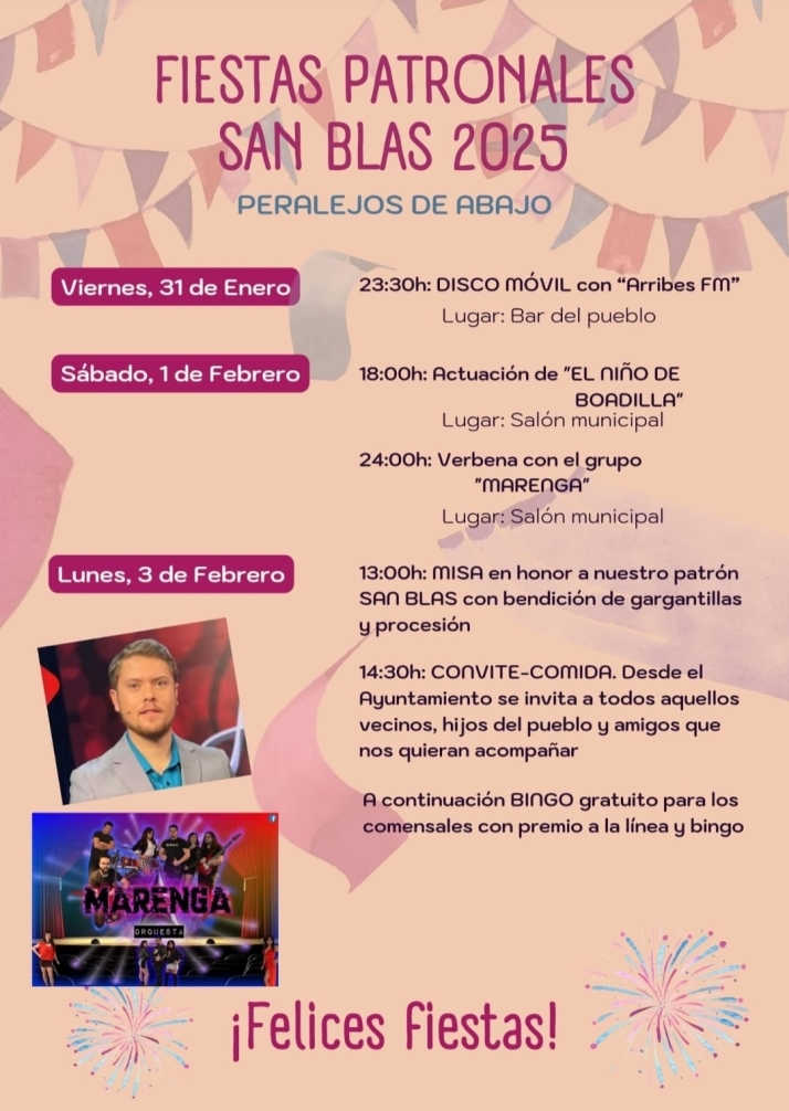 &lsquo;El Ni&ntilde;o de Boadilla&rsquo; se suma al programa de fiestas de Peralejos de Abajo en honor a San Blas | Imagen 1