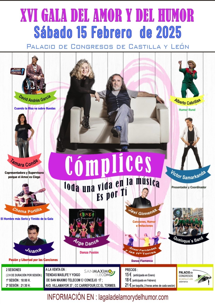 Vuelve a Salamanca la Gala del Amor y del Humor con la mejor m&uacute;sica, destacados humoristas y muchas risas aseguradas | Imagen 1