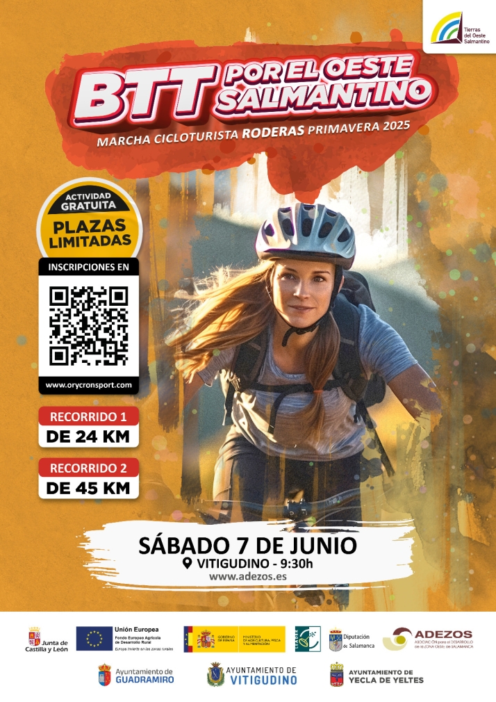 Adezos invita a pedalear por el oeste salmantino con la marcha BTT &lsquo;Roderas Primavera 2025&rsquo; | Imagen 1