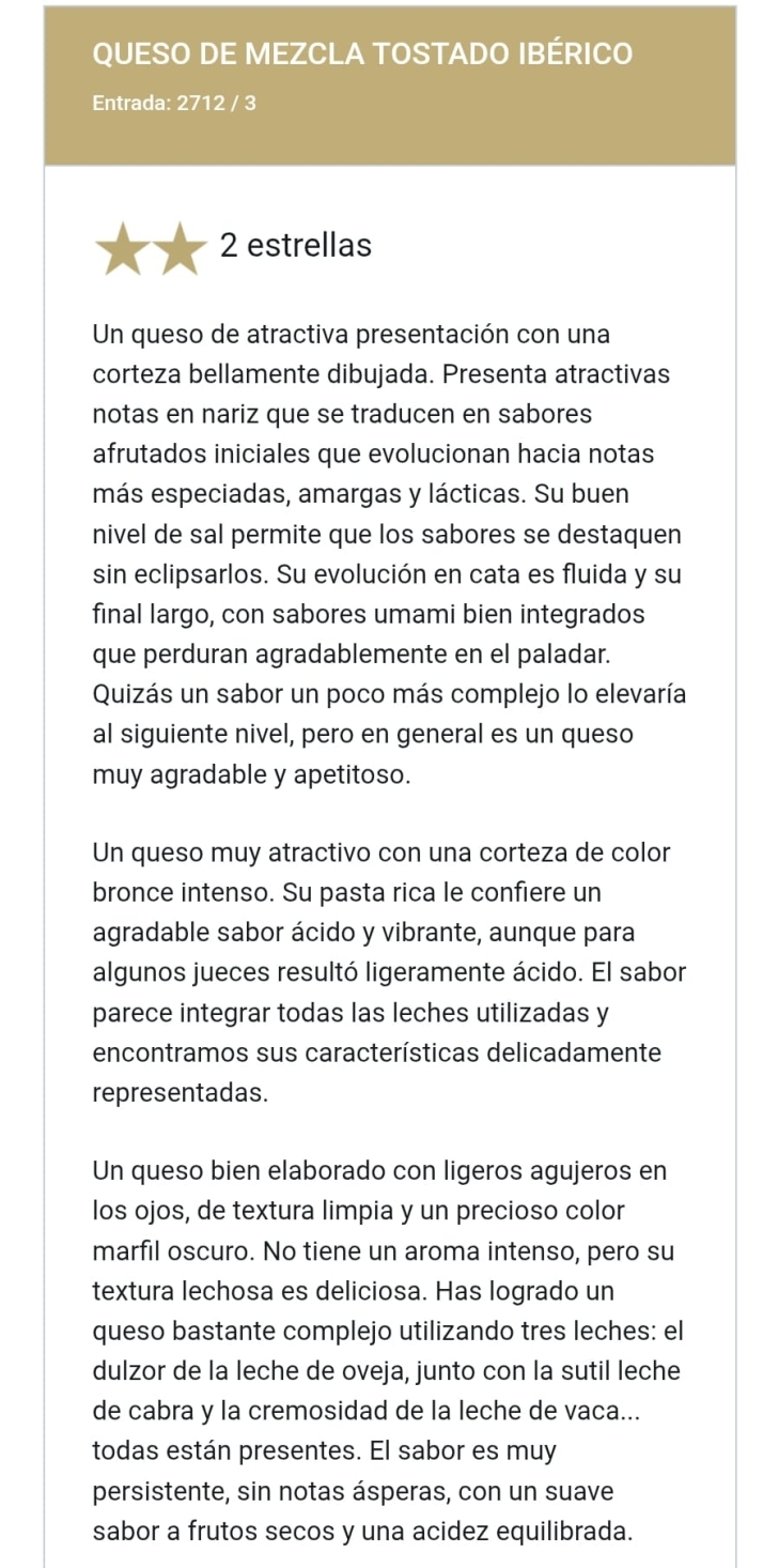 Quesos Garc&iacute;a Filloy logra dos estrellas en los Great Taste Awards por su mezcla tostado ib&eacute;rico | Imagen 1