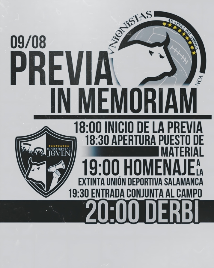 La afici&oacute;n de Unionistas har&aacute; un homenaje a la UDS en la previa del derbi con el Salamanca UDS | Imagen 1