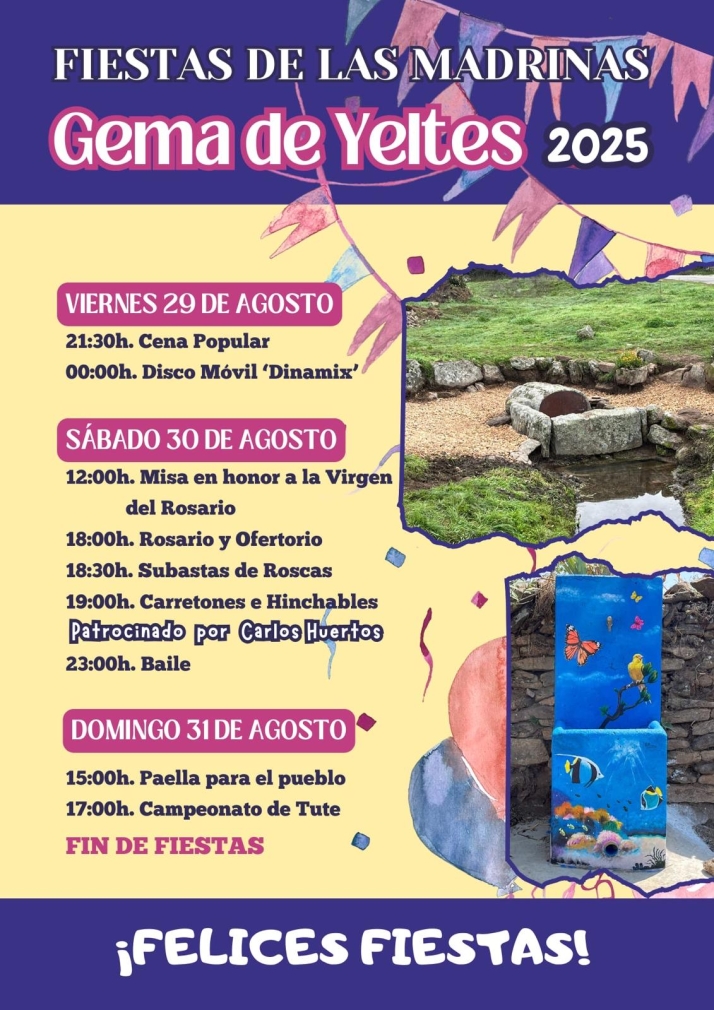 Gema de Yeltes presenta el programa completo de sus Fiestas de las Madrinas 2025 | Imagen 1