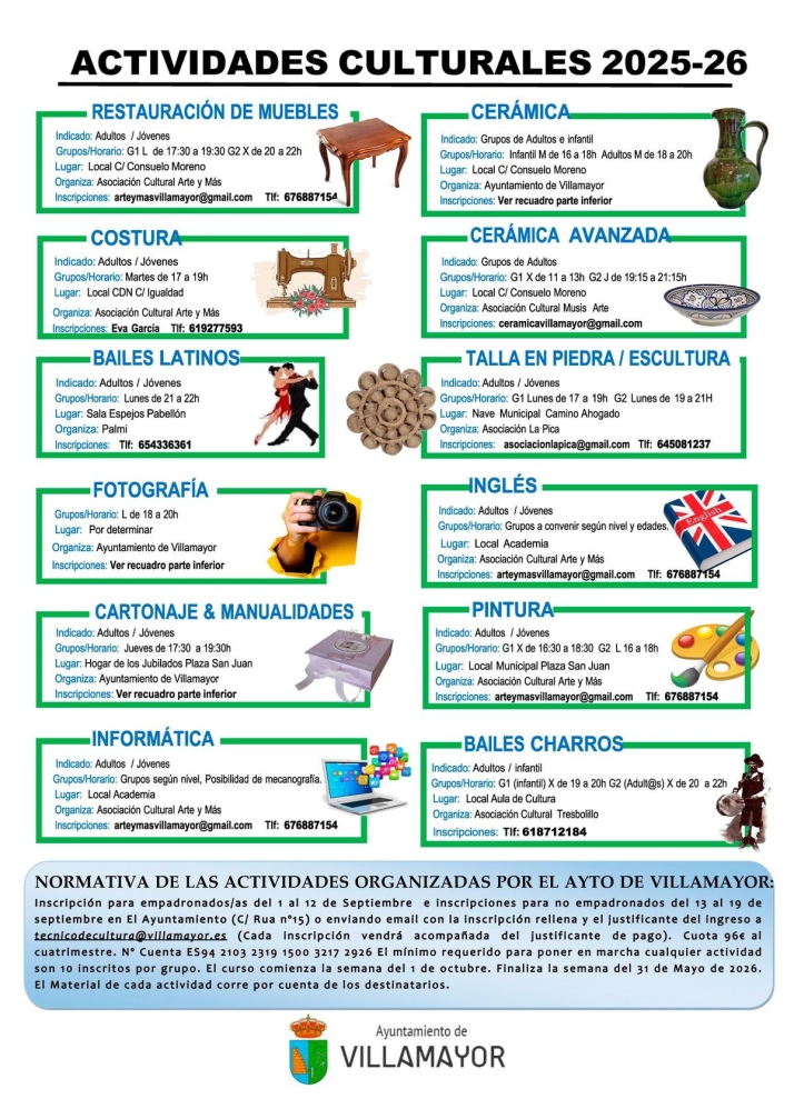 Villamayor impulsa la convivencia municipal, a trav&eacute;s de la cultura y el deporte, con su programa de actividades | Imagen 2