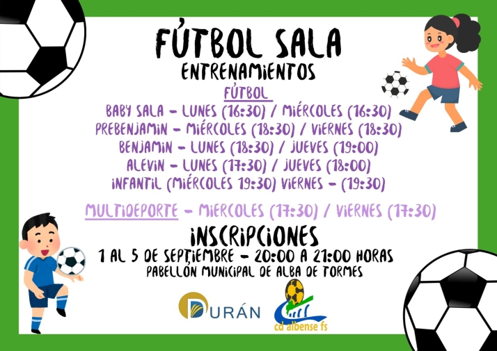 El Piensos Dur&aacute;n Albense abre el plazo de inscripci&oacute;n para sus Escuelas Deportivas | Imagen 1