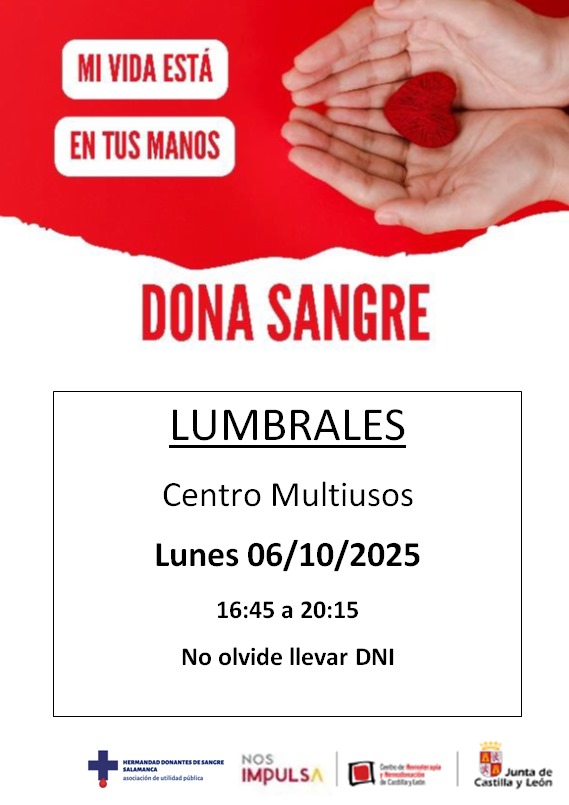 La Hermandad de Donantes convoca a los habitantes del Abadengo a donar sangre el 6 de octubre en Lumbrales | Imagen 1