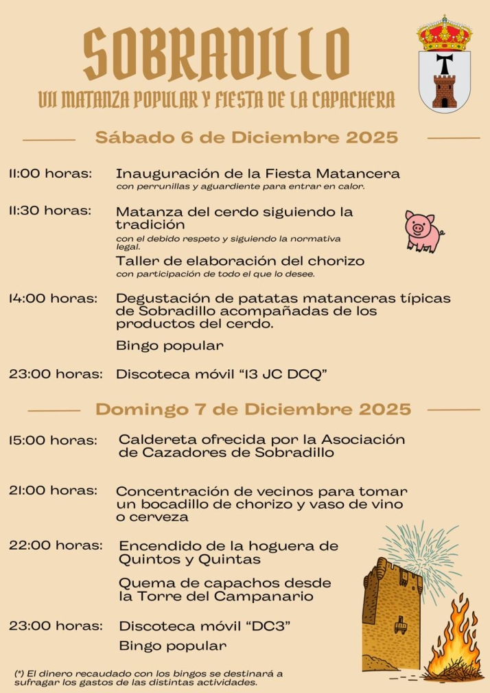 Fuego, gastronom&iacute;a y tradici&oacute;n: Sobradillo se prepara para su Matanza Popular y la fiesta de la Capachera | Imagen 1