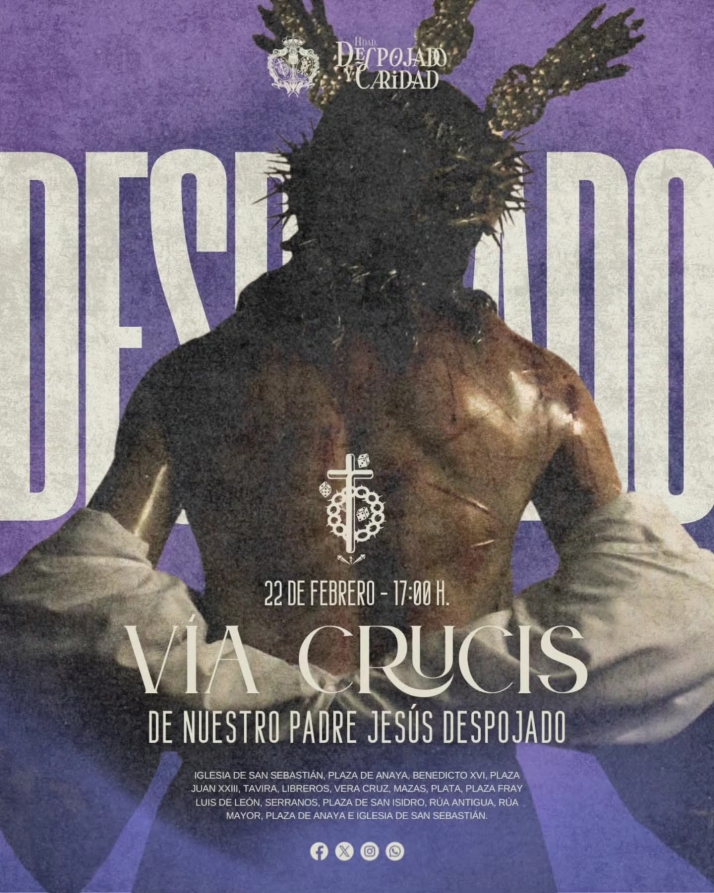 Jes&uacute;s Despojado celebrar&aacute; su V&iacute;a Crucis el 22 de febrero | Imagen 1