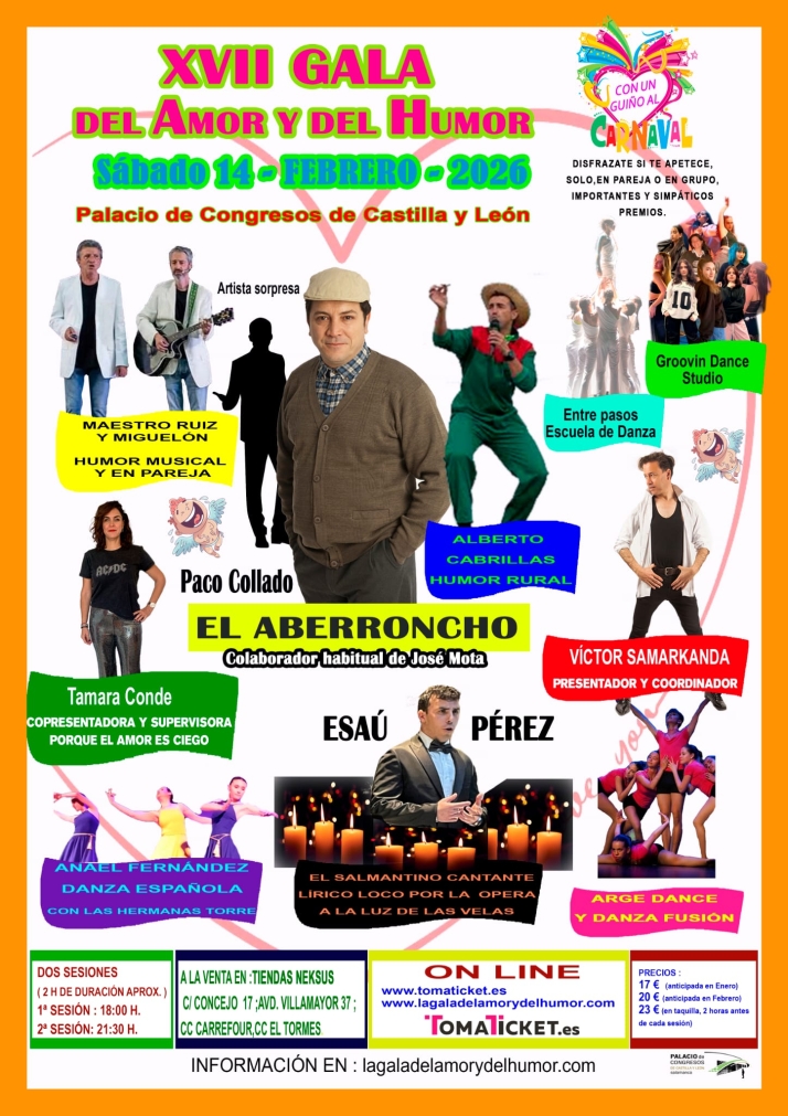 La Gala del Amor y del Humor llega este fin de semana con propuestas para todos los p&uacute;blicos | Imagen 2