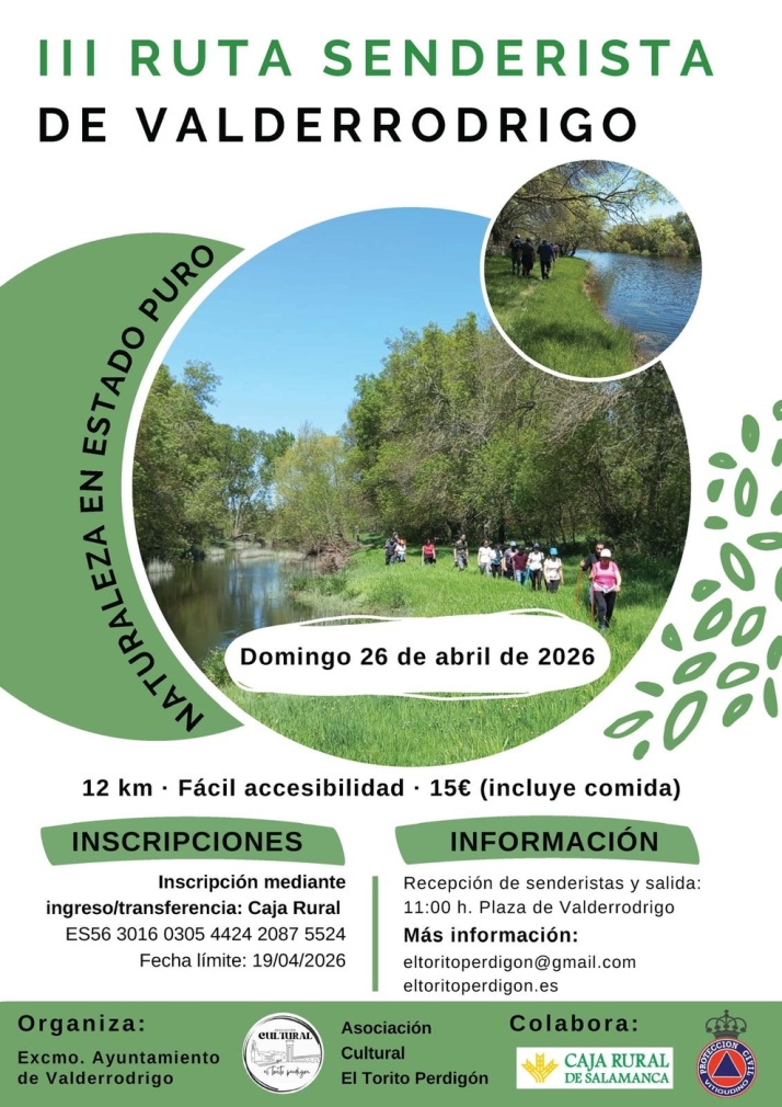 Valderrodrigo abre la inscripci&oacute;n para su III Ruta Senderista de 12 kil&oacute;metros | Imagen 1