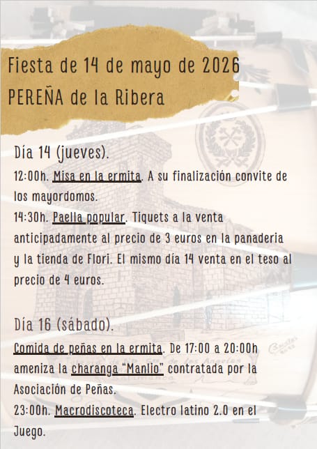 Pereña de la Ribera se prepara para celebrar la fiesta en honor a la Virgen del Castillo | Imagen 1