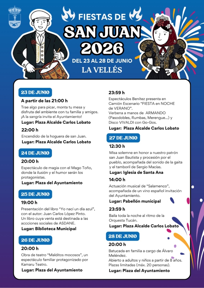 Hogueras, m&uacute;sica y tradici&oacute;n: as&iacute; ser&aacute;n las Fiestas de San Juan 2026 en La Vell&eacute;s | Imagen 1