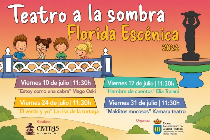 La obra `Hambre de cuentos´ conquista al público infantil del Campamento Urbano del Parque de La Florida. | Imagen 1