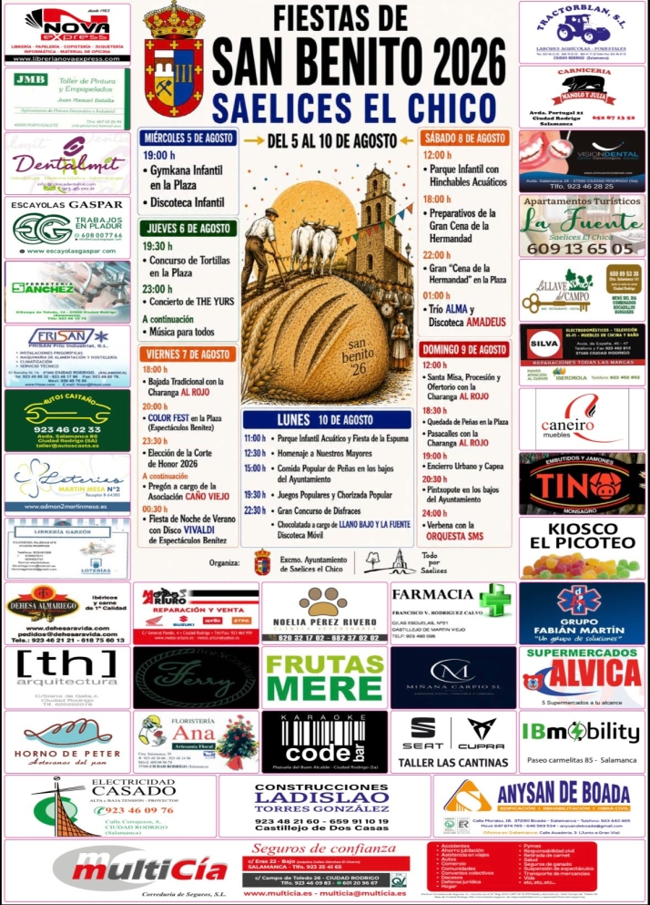 Saelices el Chico presenta un extenso programa de actividades para las fiestas en honor a San Benito | Imagen 1