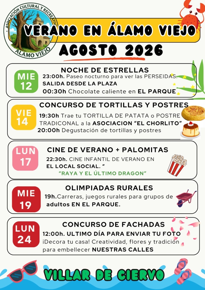La Asociaci&oacute;n &Aacute;lamo Viejo dise&ntilde;a un completo mes de actividades en Villar de Ciervo | Imagen 1