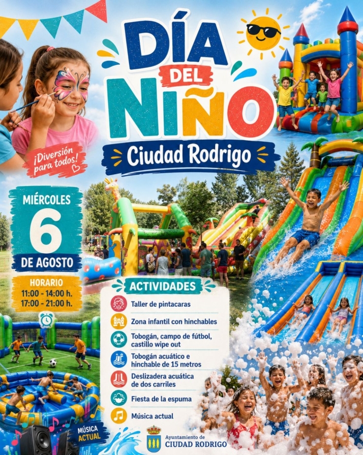 Toboganes acu&aacute;ticos e hinchables gigantes para celebrar el D&iacute;a del Ni&ntilde;o  | Imagen 1