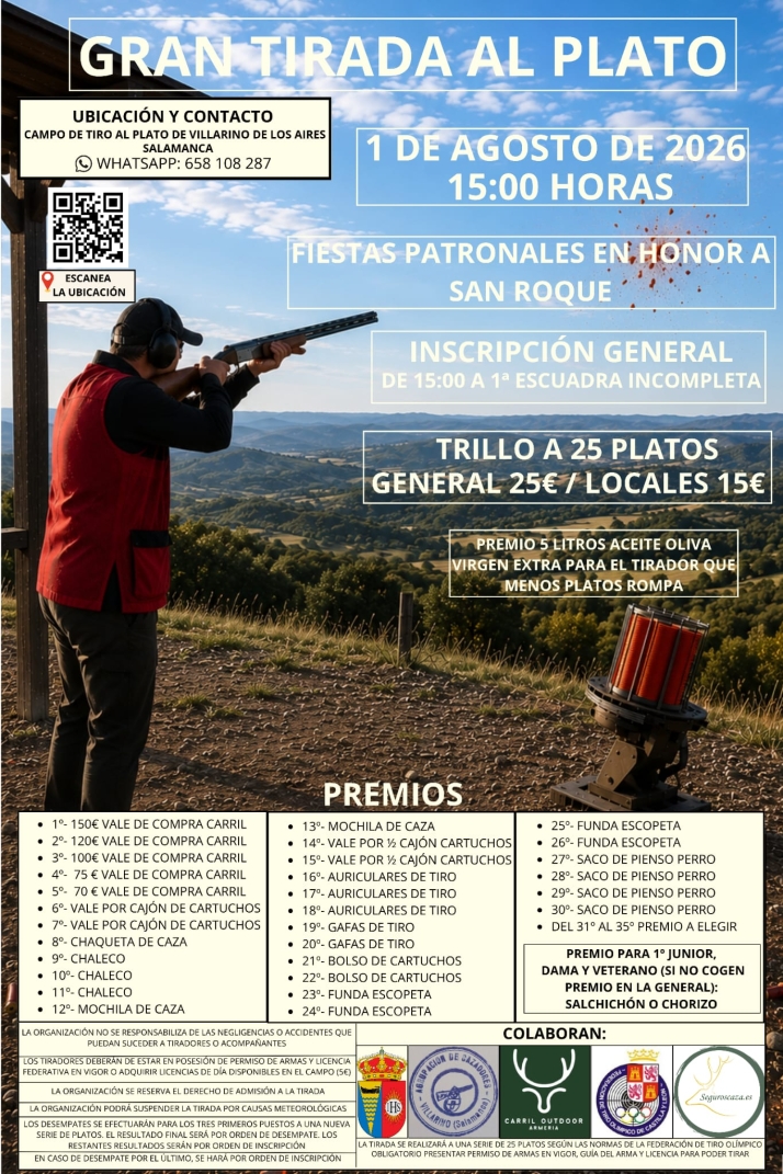 Gran Tirada al Plato de Villarino de los Aires el 1 de agosto | Imagen 1
