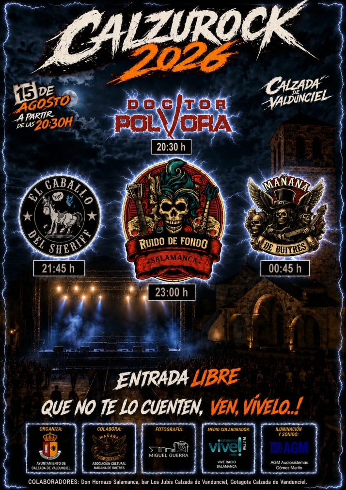 Calzada de Vandunciel reivindicar&aacute; el talento salmantino con una noche de rock con el Calzurock | Imagen 1