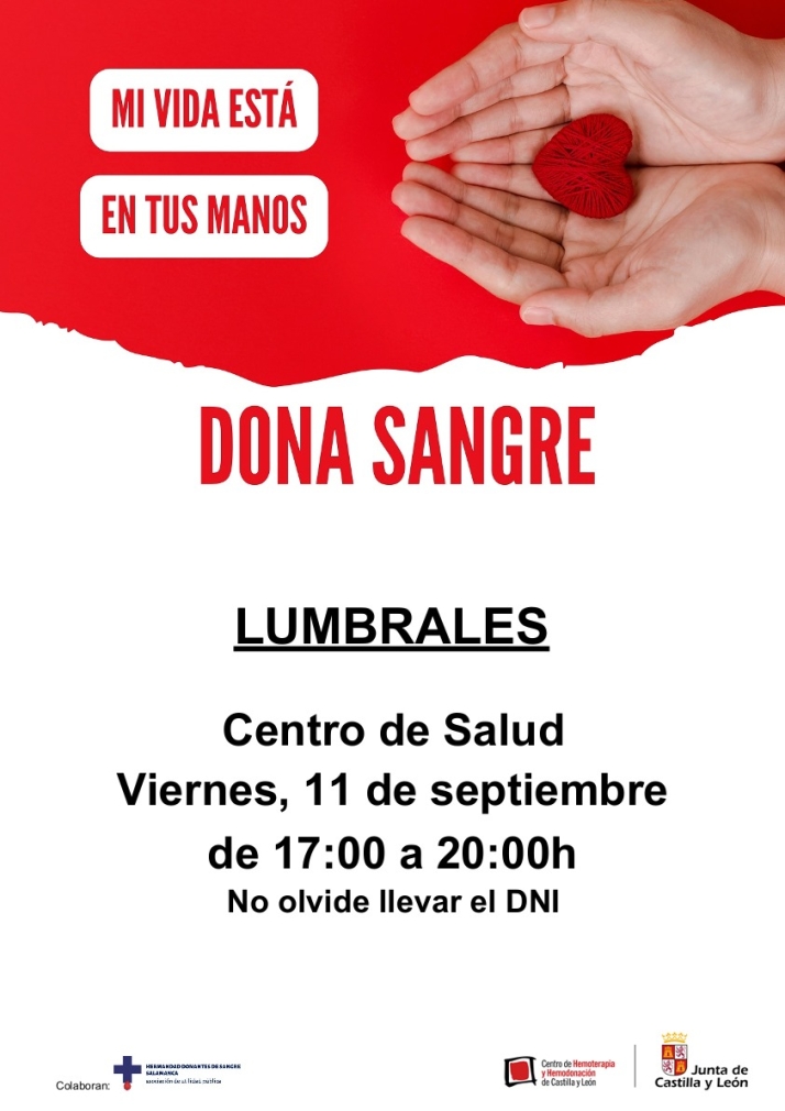 Lumbrales acoge este viernes una nueva jornada de donación de sangre | Imagen 1