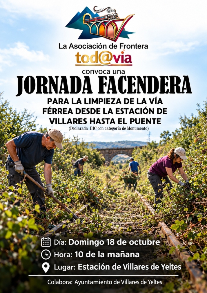 Tod@via convoca una nueva facendera para limpiar la vía del Duero en Villares de Yeltes | Imagen 1
