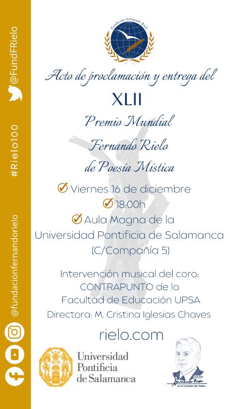 La XLII edici&oacute;n del Premio Mundial Fernando Rielo de Poes&iacute;a M&iacute;stica tendr&aacute; ganador este viernes | Imagen 1