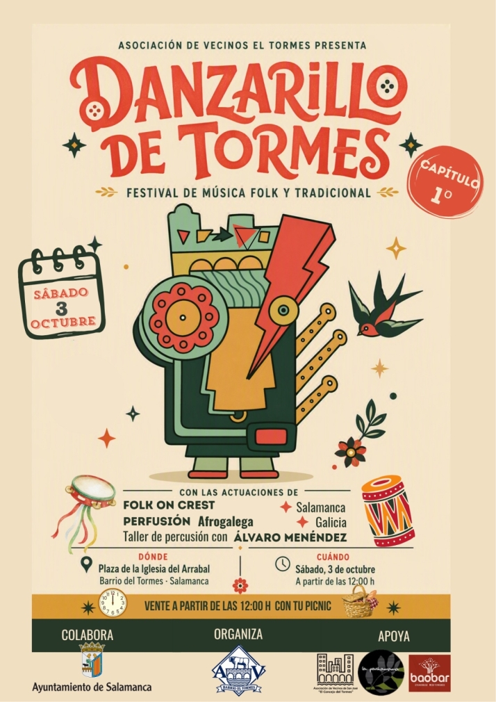 Conciertos y taller de percusión gratis en el nuevo festival folk de Salamanca, Danzarillo de Tormes | Imagen 1