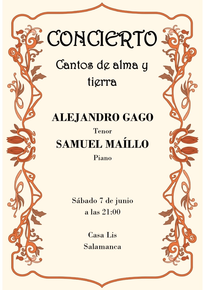 Alejandro Gago y Samuel Ma&iacute;llo llevan 'Cantos de Alma y Tierra' a la Casa Lis este s&aacute;bado | Imagen 1
