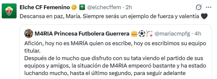 El mundo del deporte de Salamanca brinda todo su cari&ntilde;o a M4R&Iacute;A en su adi&oacute;s: Unionistas, el Salamanca UDS, el Perfumer&iacute;as Avenida... | Imagen 4