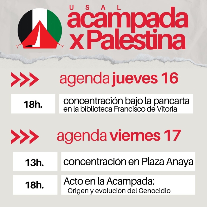 Comienza la acampada de los estudiantes en el Campus Unamuno en apoyo a Palestina: "Pedimos acciones reales"  | Imagen 2