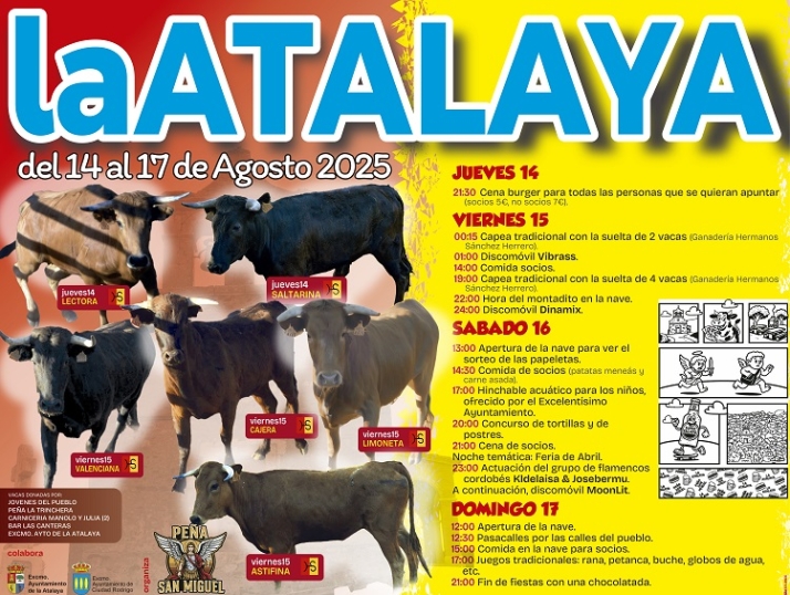 La Pe&ntilde;a San Miguel presenta cuatro d&iacute;as de fiesta en La Atalaya con actividades para todas las edades | Imagen 1