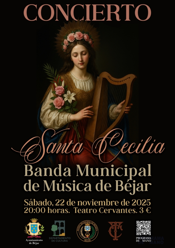La Banda Municipal de B&eacute;jar rinde homenaje a Santa Cecilia con un concierto este s&aacute;bado | Imagen 1